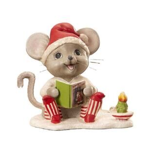 Bethany Lowe Manny Mouse With Candle Christmas Figure NEW
